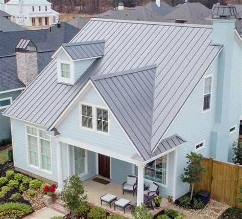 silver metal roof with cream colored house|colored roof paint for metal.